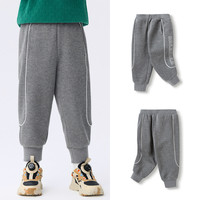 巴拉巴拉童装宝宝裤子秋冬男童洋气儿童长裤 中花灰00502
