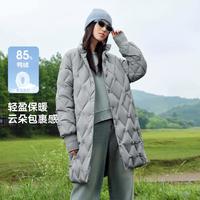 雪中飞 女式立领廓形中长款羽绒服 2024新款秋冬保暖外套