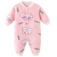 热带羊 婴儿衣服装春秋冬季加厚哈衣男女宝宝珊瑚绒法兰绒保暖连体衣睡衣