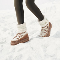 蕉下女士户外保暖防滑气绒靴CL80824雪地靴加厚增高鞋子 36