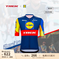 TREK 崔克 Santini Lidl-Trek 男式环法车迷版竞赛短袖骑行服 深蓝色/黄色 M