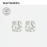 marimekko Unikko游霓可印花玛莉美歌2024早秋新款10*10cm盘*2 白色、黑色