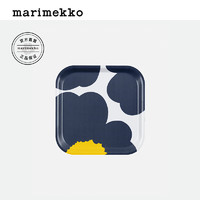 marimekko 游霓可印花60周年玛莉美歌2024早春马克杯250ml 托盘（白色、深蓝色）20*20cm