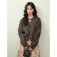 小香风镂空红色针织衫女2024秋季不规则内搭套头毛衣黑色