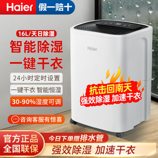 百亿补贴：Haier 海尔 除湿机家用新款卧室地下室吸湿器除湿器干燥防潮湿抽湿机16L