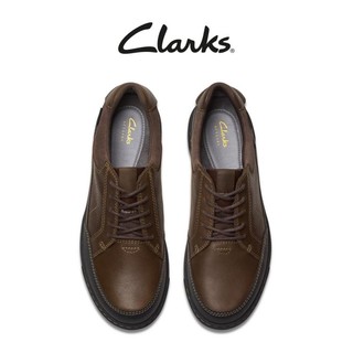 Clarks 其乐 男士透气简约系带厚底休闲皮鞋