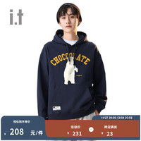 :CHOCOOLATEit 男装多色连帽卫衣2024冬季青春活力基础连帽衫 NYX/藏青色 M