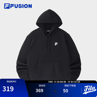 FILA FUSION 斐乐情侣款连帽卫衣加绒针织上衣