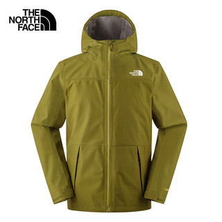 THE NORTH FACE 北面 冲锋衣男户外防风防泼单层硬壳外套8AP0 绿色/1OB XXL