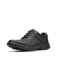 Clarks 其乐 男式 Bradley Walk 牛津鞋 黑色（Black Tumbled） 7.5