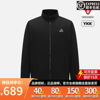 伯希和（Pelliot）连帽聚热棉服男立领Primaloft金标P棉户户外保暖秋冬季冲锋衣内胆 男款曜石黑聚热金标棉立领款 XXL【150-188】【136-185斤】