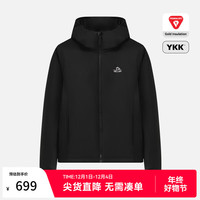 伯希和（Pelliot）连帽聚热棉服男立领Primaloft金标P棉户户外保暖秋冬季冲锋衣内胆 女款曜石黑连帽款12340304 XL【150-188】【115-169斤】