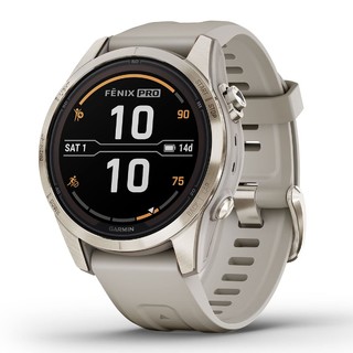 GARMIN 佳明 跑步GPS手表 蓝牙 fēnix 7S Pro - 蓝宝石太阳能版 010-02776-14 软金色配光沙色表带