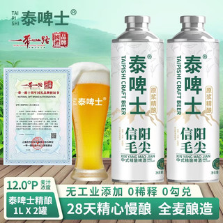 泰啤士信阳毛尖中式精酿啤酒茶啤1L*2罐 共4斤装