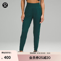 lululemon 丨It's Rulu™ 女士跑步高腰运动裤 *拉绒 LW5GBZA 蓝绿色