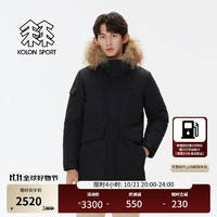 KOLON SPORT可隆户外防水保暖羽绒衣防风650蓬厚鹅绒Aurora极光羽绒服外套 LHDJ4WTT97-BK 黑色 4XL