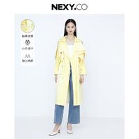 NEXY.CO 奈蔻 秋季通勤时尚长款设计感大衣风衣外套女