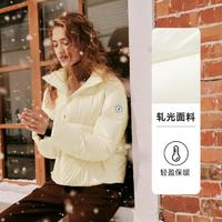 SKECHERS 斯凯奇 24冬新款女士短款羽绒服亮面羽绒外套女保暖防寒