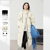 DUIBAI 对白 2024冬装新品加长款大被子保暖女式连帽羽绒服