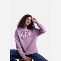 Gap 盖璞 女装2024秋季款碳素磨毛字母大logo抓绒卫衣休闲上衣634496