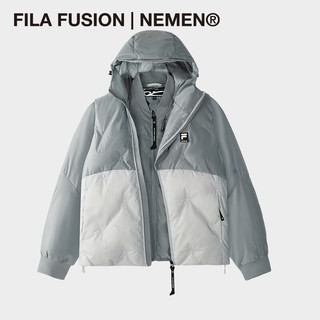 FILAFUSION | NEMEN斐乐潮牌款羽绒服2025春两件套外套 静谧灰-GY 180_100A_XL