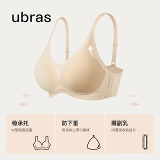 百亿补贴：Ubras 侧收提拉无痕内衣女大胸显小隐形细肩带舒适文胸无钢圈胸罩