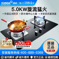 百亿补贴：XUNDA 迅达 燃气灶双灶5.0KW猛火力家用煤气灶具天然气液化气台嵌式炉具