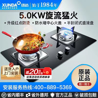 XUNDA 迅达 燃气灶双灶5.0KW猛火力家用煤气灶具天然气液化气台嵌式炉具