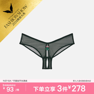 VICTORIA'S SECRET 2024维密大秀系列 网眼开裆性感低腰不包臀女士内裤 6G7K绿色 11254429 1条 S