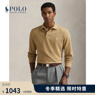 RALPH LAUREN 拉夫劳伦 Polo Ralph Lauren 拉夫劳伦 男装 24年秋修身版棉质Polo衫RL18679 260-棕黄色 XS