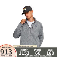 Patagonia巴塔哥尼亚Better Sweater男士户外保暖套头抓绒衣25523 STH-灰石色 s