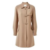 时尚风衣英伦学院风A字翻领通勤短外套女装