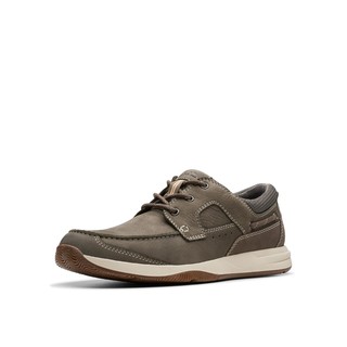 Clarks 男式 sailview系带鞋 26176973 休闲鞋 Sailview Lace Taupe Nubuck 10