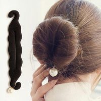 美丽义饰 懒人秋冬盘发器韩版盘发器头饰丸子头花苞头盘发女发饰发夹 珍珠盘发器