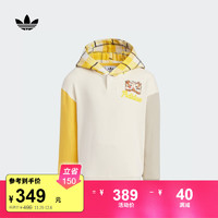 adidas 阿迪达斯 花栗鼠奇奇蒂蒂印花运动连帽卫衣男小童秋冬阿迪达斯三叶草 奇妙白 104CM