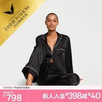 VICTORIA'S SECRET 2024维密大秀系列  宽松居家衬衫式睡衣套装 54A2黑色 11254142 M