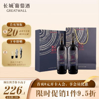 GREATWALL Great Wall 长城 塞上星空 赤霞珠 干红葡萄酒 双支礼盒 750ml