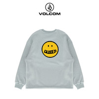 VOLCOM 钻石男装户外品牌创意笑脸刺绣卫衣2023新款秋冬百搭上衣男