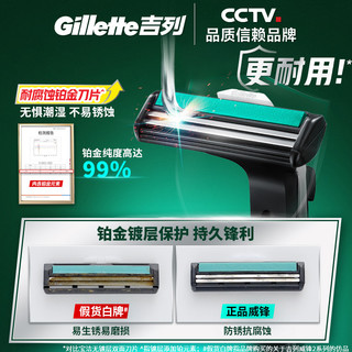 Gillette 吉列 刮胡刀手动剃须刀手动非吉利 威锋旋转双层刀片 3刀头【无刀架】