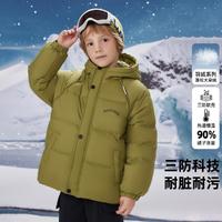 ABCKIDS 男童短款羽绒服冬季儿童蓬松保暖连帽外套