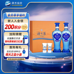 YANGHE 洋河 海之蓝 蓝色经典 52%vol 浓香型白酒 480ml*2瓶 礼盒装