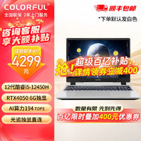 百亿补贴：COLORFUL 七彩虹 隐星P15 I5-12450H/RTX4050 16G 512G 144hz游戏笔记本灰色