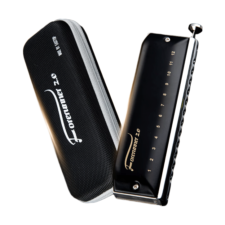 EAST TOP 东方鼎 先行者2.0 12孔48音半音阶口琴 C调 黑色