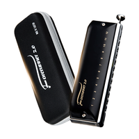 EAST TOP 东方鼎 先行者2.0 12孔48音半音阶口琴 C调 黑色