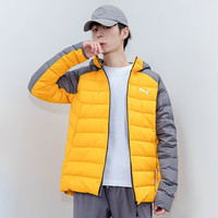 Puma彪马羽绒服男轻薄连帽运动服保暖撞色外套672911 672911-39 S