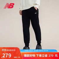  BALANCE 裤子24年男款早秋舒适简约百搭束脚针织长裤AMP43382 BK L 