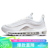 耐克NIKE休闲鞋女气垫舒适AIR MAX 97 运动鞋春夏FQ8889-100白36.5 FQ8889-100白/金属铬色-银灰-银