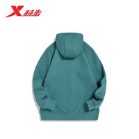 特步（XTEP）【门店同款】运动夹克男加绒外套男加厚开衫卫衣连帽978429940052