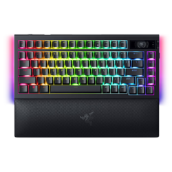 RAZER 雷蛇 蛛皇 黑寡妇蜘蛛V4 无线专业版 75% 三模机械键盘 第三代触感橙轴