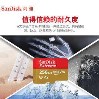 闪迪（SanDisk）TF内存卡 4K高清 A2 V30 U3 至尊极速存储卡 兼容运动相机无人机 256G至尊极速TF卡(港版英文）